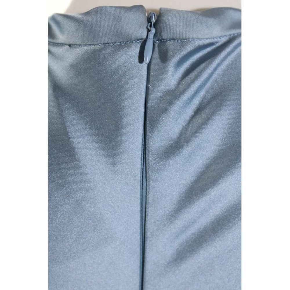 Zara Womens Satin Sleeveless Crewneck Maxi Dress Blue Size L - Picture 4 of 5